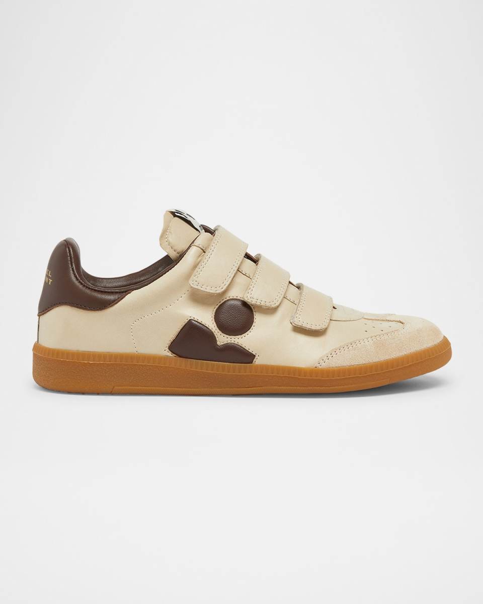 Bryce Mixed Leather Low-Top Sneakers